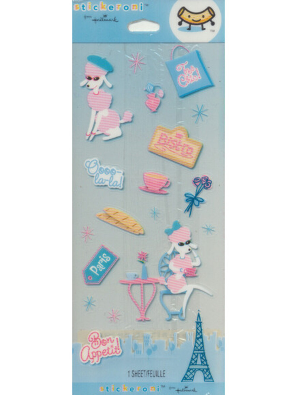 Hallmark Stickeroni - Bon Appetit! 1 Sheet 19 Stickers (NEW)